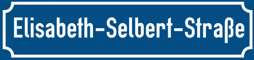 Straßenschild Elisabeth-Selbert-Straße