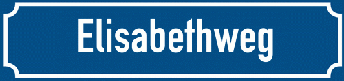 Straßenschild Elisabethweg zum kostenlosen Download
