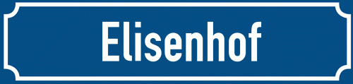 Straßenschild Elisenhof