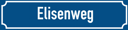 Straßenschild Elisenweg