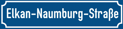 Straßenschild Elkan-Naumburg-Straße zum kostenlosen Download