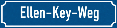 Straßenschild Ellen-Key-Weg zum kostenlosen Download