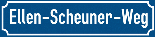 Straßenschild Ellen-Scheuner-Weg