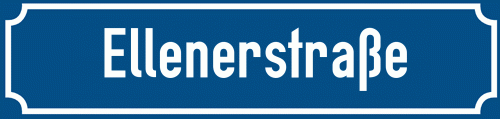 Straßenschild Ellenerstraße