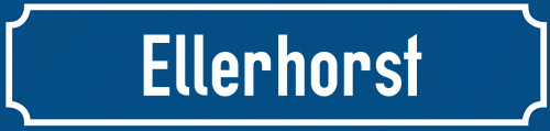 Straßenschild Ellerhorst