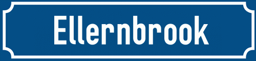 Straßenschild Ellernbrook zum kostenlosen Download