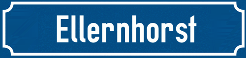 Straßenschild Ellernhorst