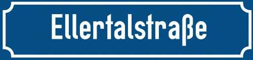 Straßenschild Ellertalstraße