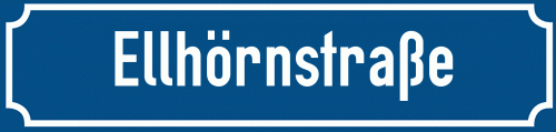 Straßenschild Ellhörnstraße
