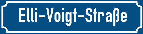 Straßenschild Elli-Voigt-Straße