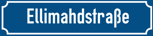 Straßenschild Ellimahdstraße zum kostenlosen Download