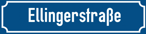Straßenschild Ellingerstraße