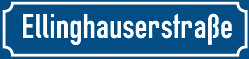 Straßenschild Ellinghauserstraße
