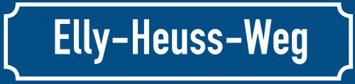 Straßenschild Elly-Heuss-Weg