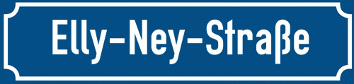 Straßenschild Elly-Ney-Straße