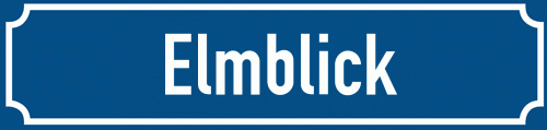 Straßenschild Elmblick zum kostenlosen Download