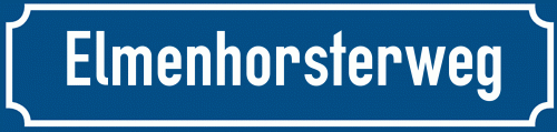 Straßenschild Elmenhorsterweg