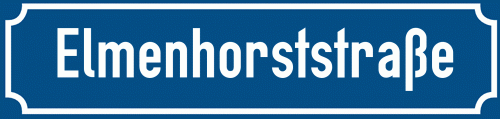 Straßenschild Elmenhorststraße