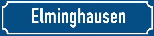 Straßenschild Elminghausen