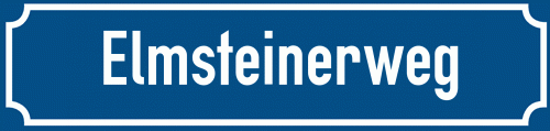 Straßenschild Elmsteinerweg
