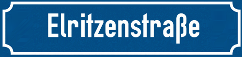 Straßenschild Elritzenstraße