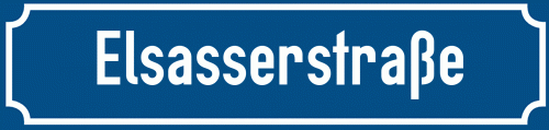 Straßenschild Elsasserstraße