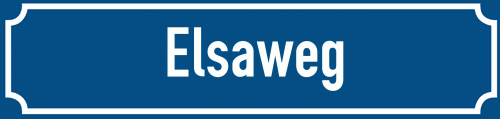 Straßenschild Elsaweg