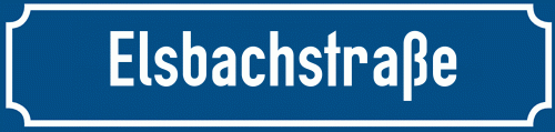 Straßenschild Elsbachstraße