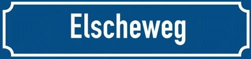Straßenschild Elscheweg