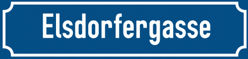Straßenschild Elsdorfergasse