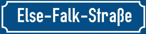 Straßenschild Else-Falk-Straße