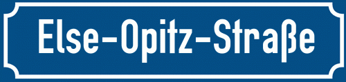 Straßenschild Else-Opitz-Straße