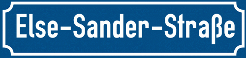 Straßenschild Else-Sander-Straße