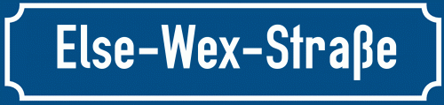 Straßenschild Else-Wex-Straße