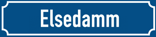 Straßenschild Elsedamm