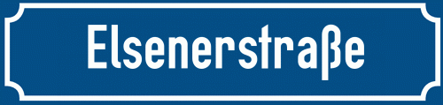 Straßenschild Elsenerstraße