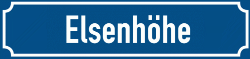 Straßenschild Elsenhöhe