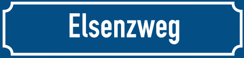 Straßenschild Elsenzweg