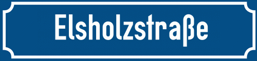 Straßenschild Elsholzstraße