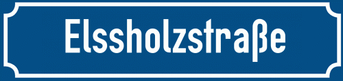 Straßenschild Elssholzstraße