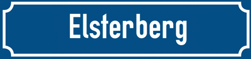Straßenschild Elsterberg