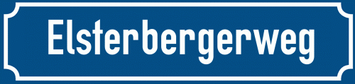 Straßenschild Elsterbergerweg