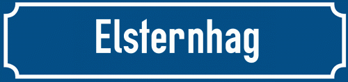 Straßenschild Elsternhag