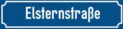 Straßenschild Elsternstraße