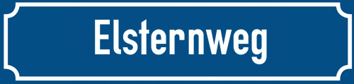 Straßenschild Elsternweg zum kostenlosen Download