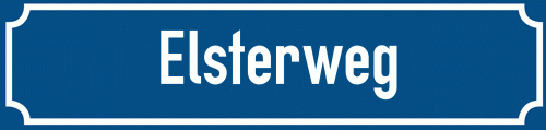 Straßenschild Elsterweg