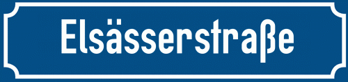 Straßenschild Elsässerstraße