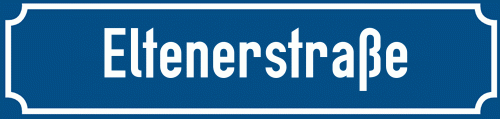 Straßenschild Eltenerstraße
