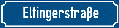 Straßenschild Eltingerstraße