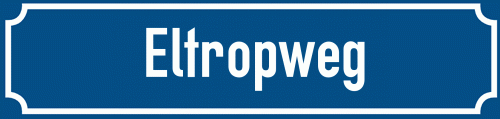 Straßenschild Eltropweg